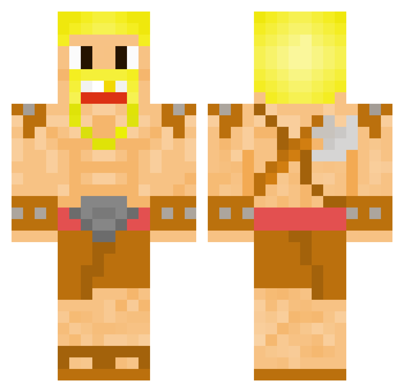 sackyyfrr Minecraft skin, front and back view