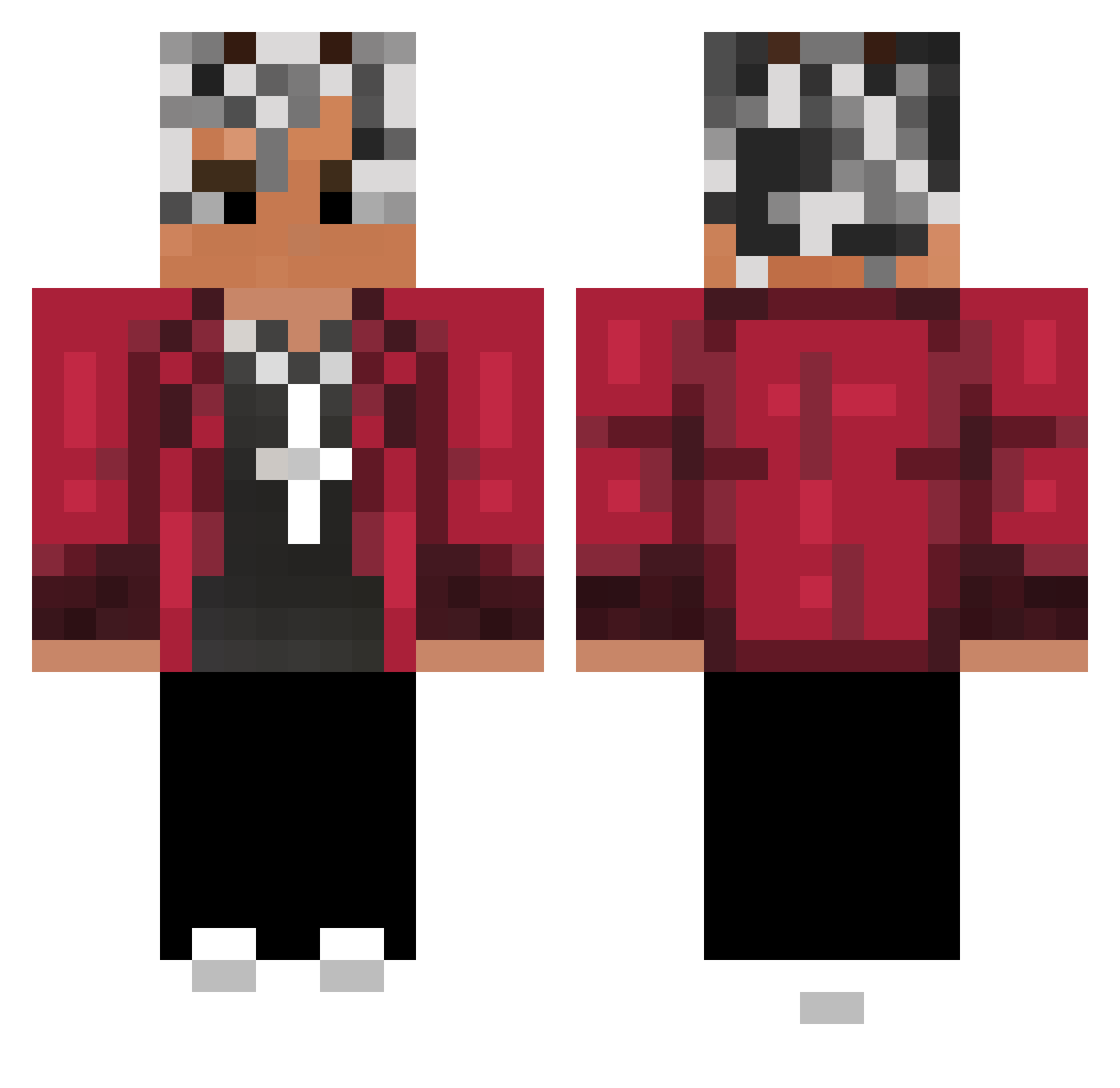 Kouji81 Minecraft skin, front and back view