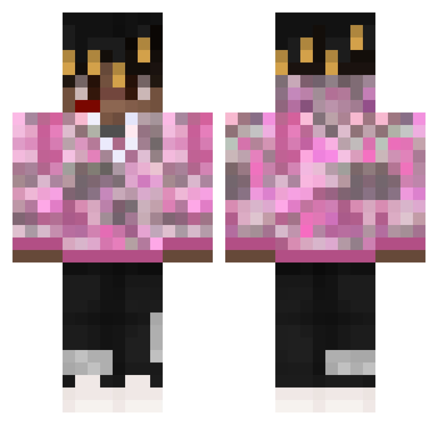 Wulfy_24 Minecraft skin, front and back view