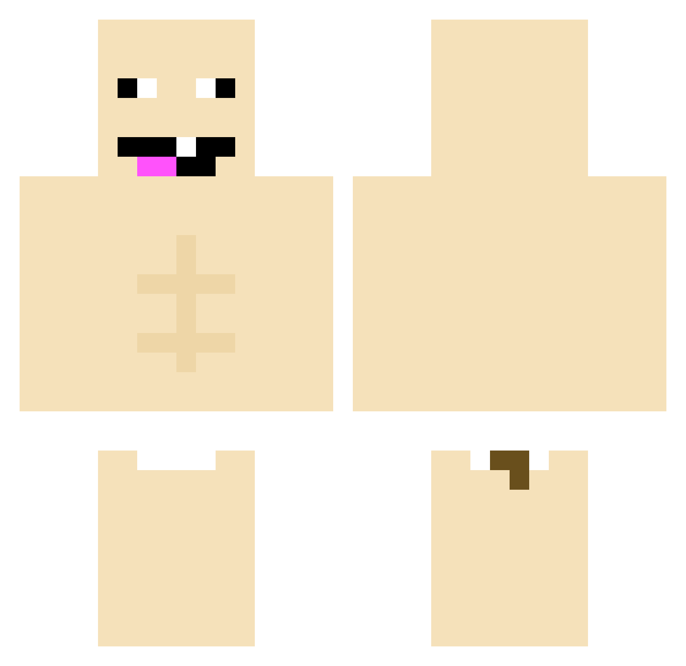 zKxl Minecraft skin, front and back view
