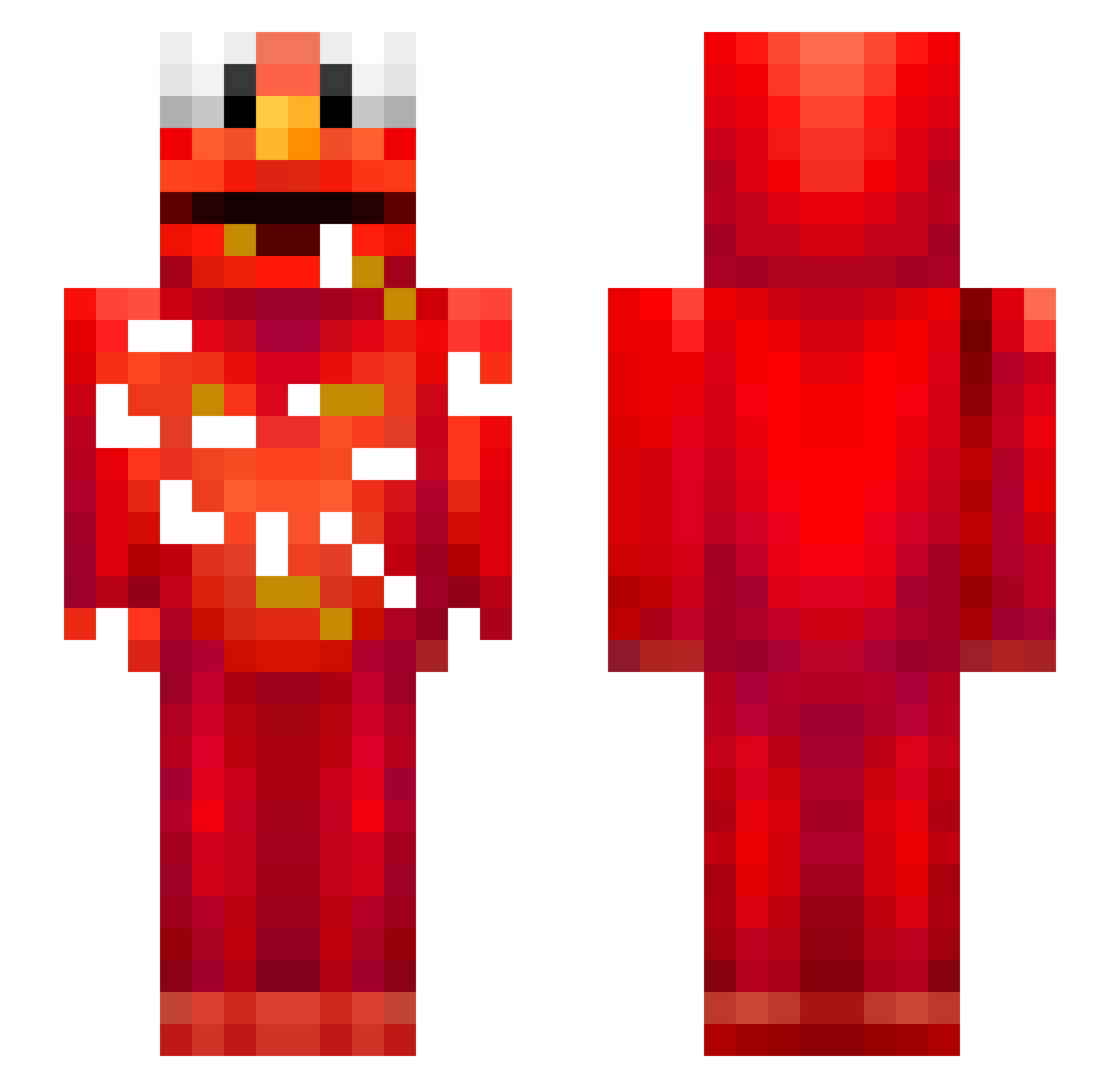 RustMan212 Minecraft skin, front and back view