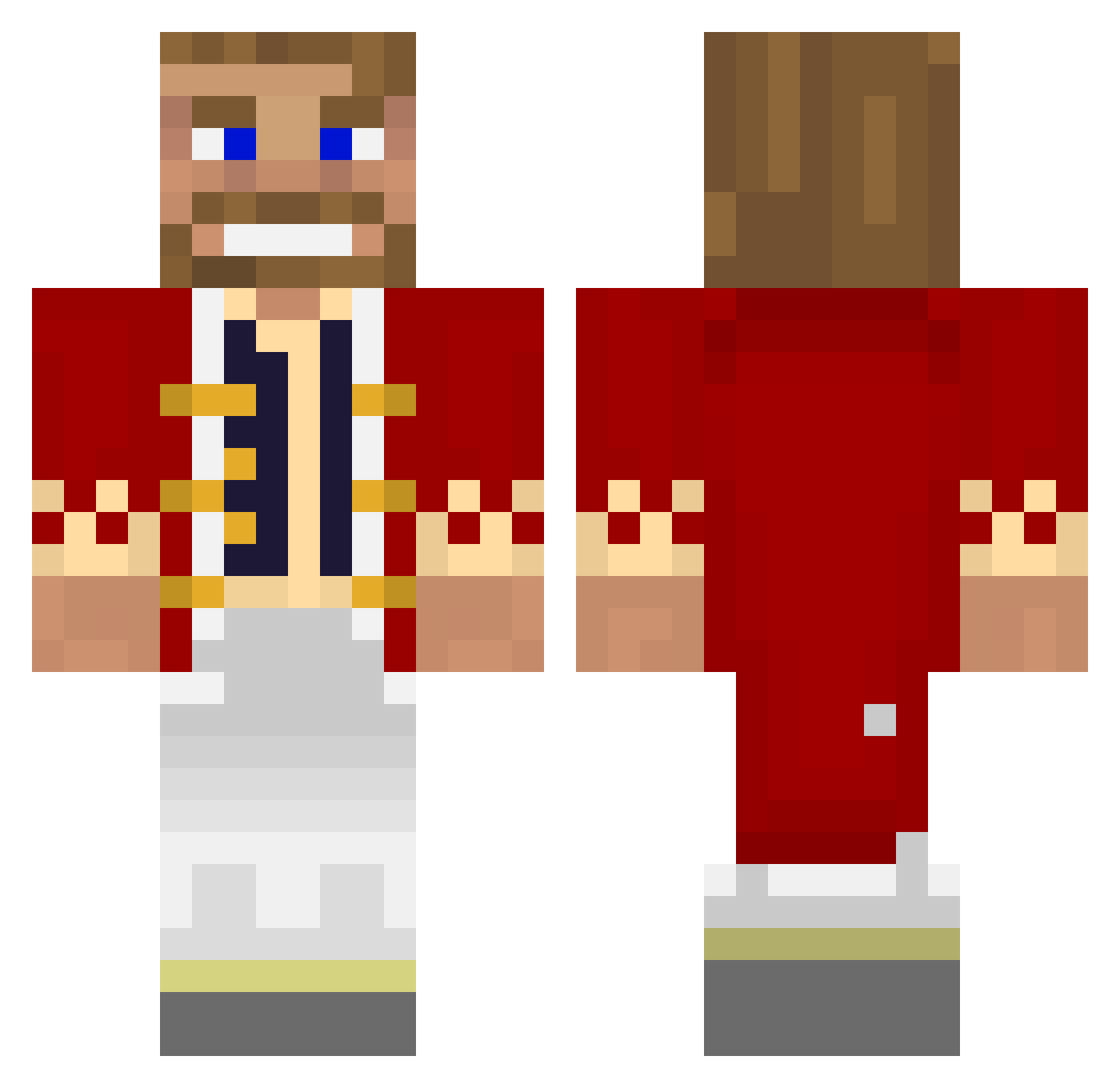 239plutonium239 Minecraft skin, front and back view