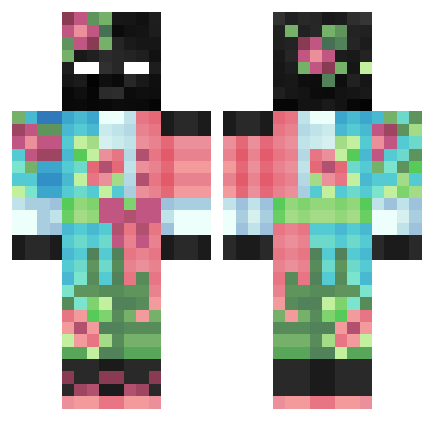 gardenman Minecraft skin, front and back view