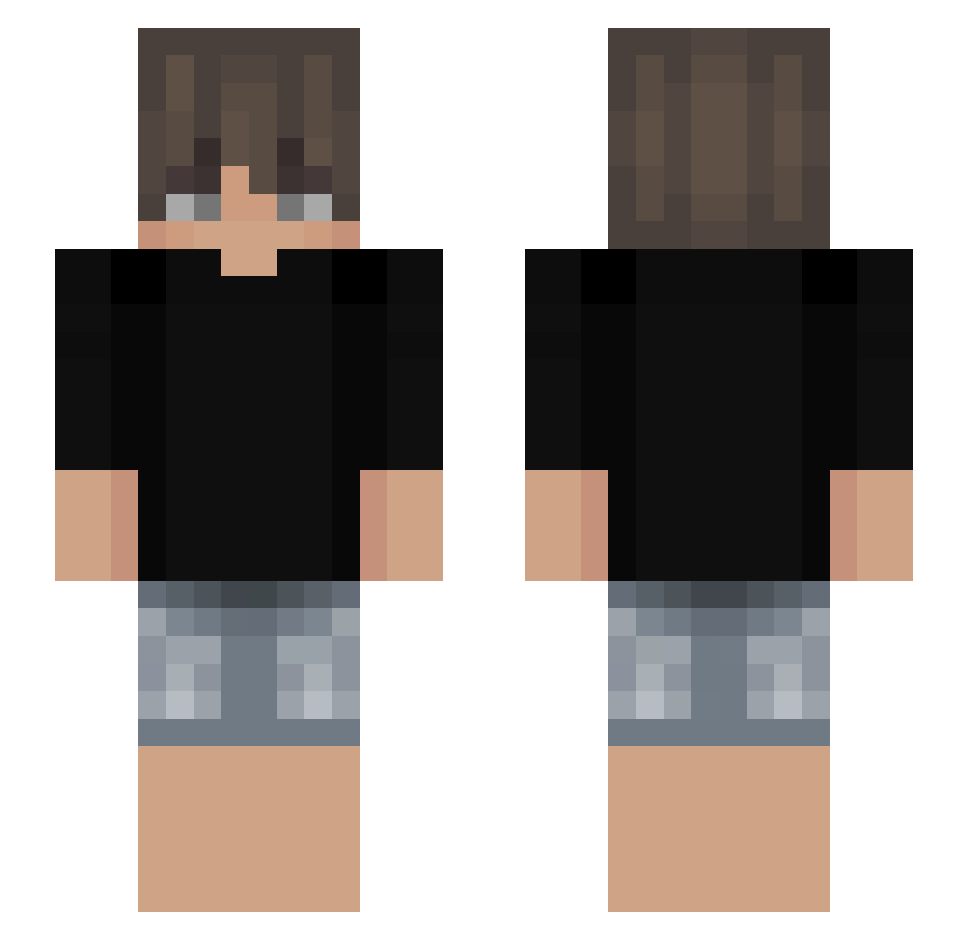 Is4que748 Minecraft skin, front and back view