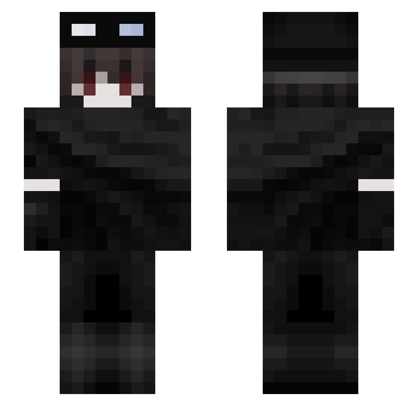 raxor_ Minecraft skin, front and back view