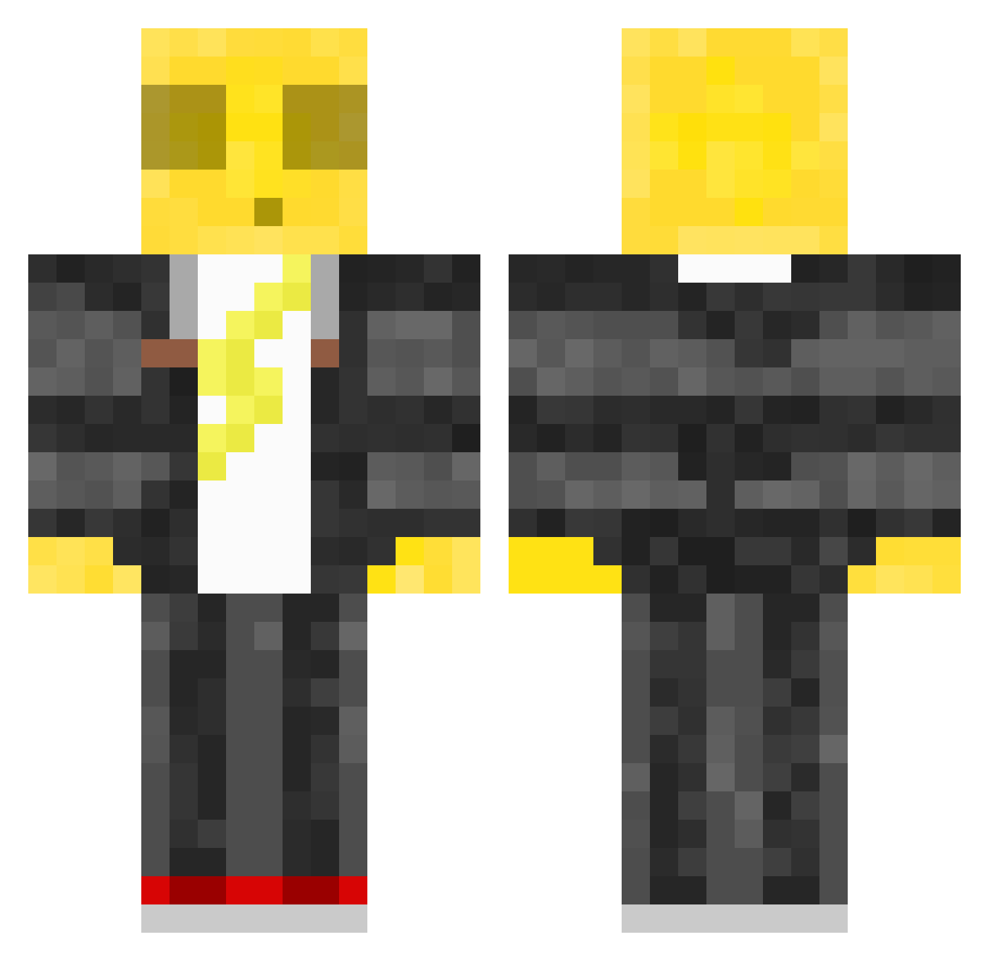 0Vlayer0 Minecraft skin, front and back view
