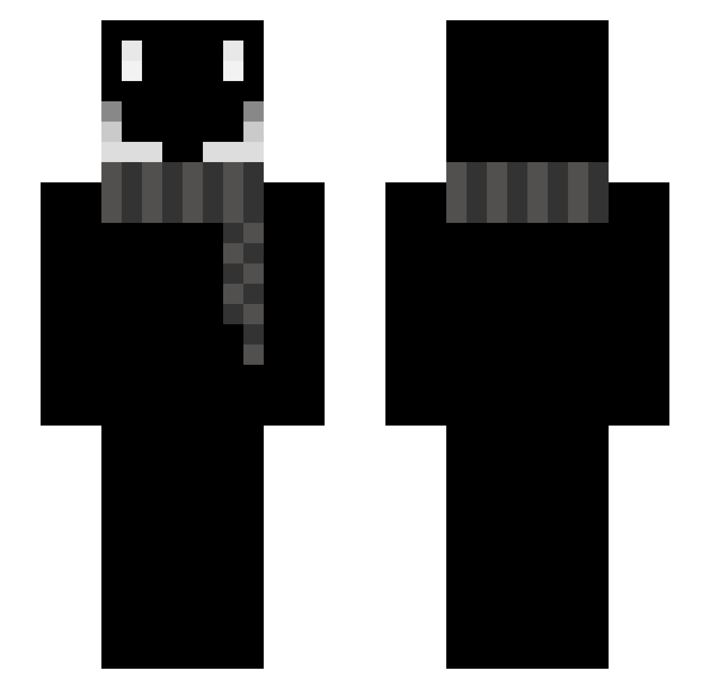 Dawson Minecraft skin, front and back view