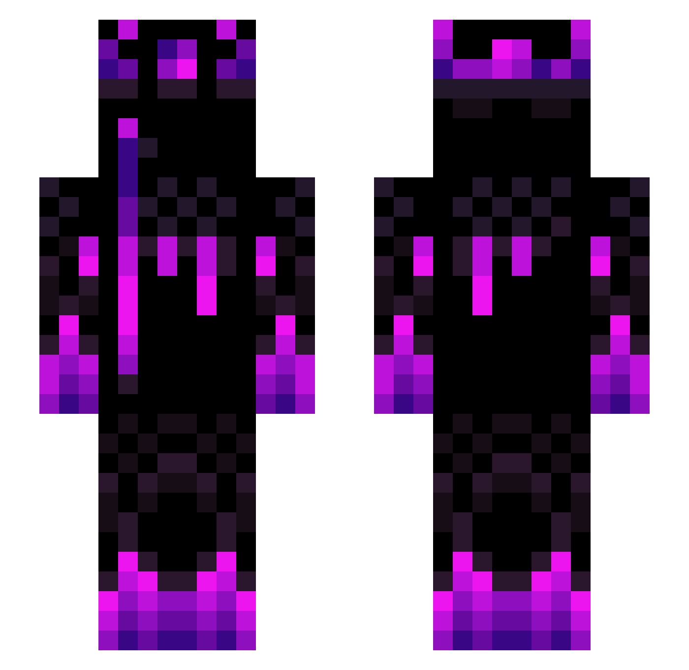 XXXUnbekannt Minecraft skin, front and back view
