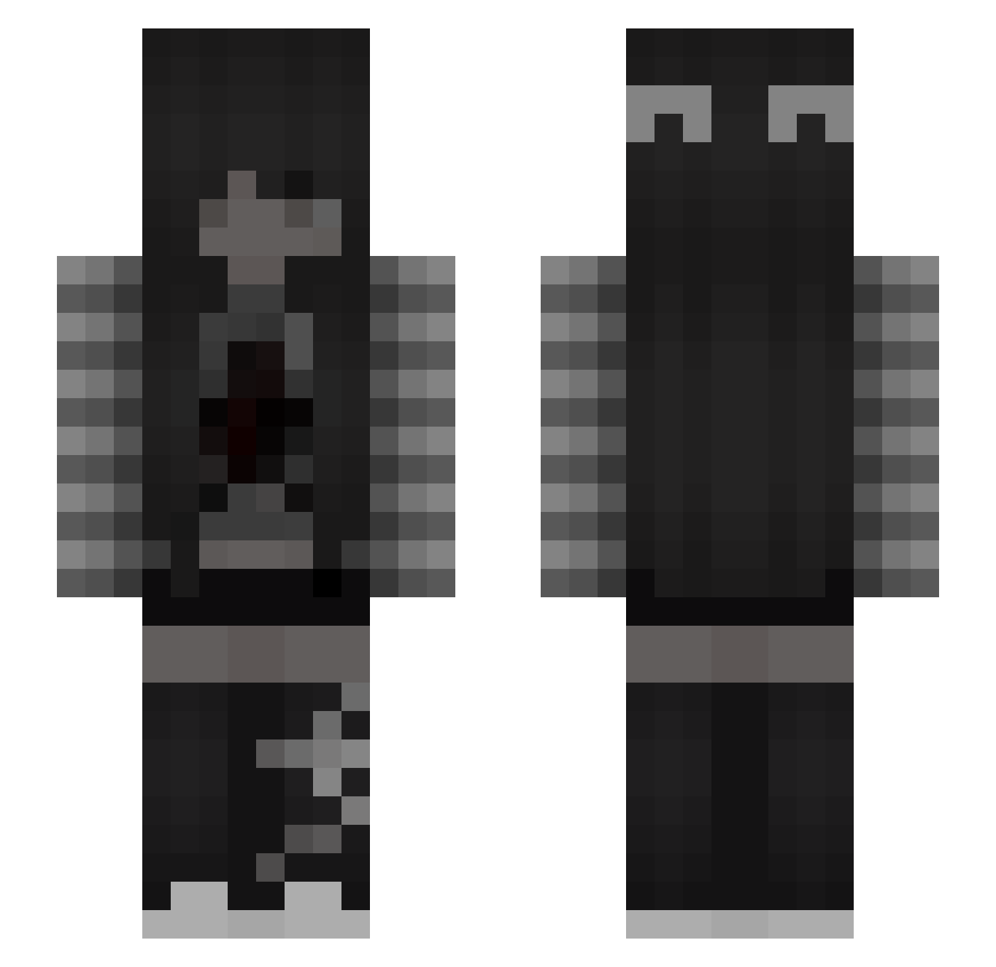 SaiB0Tz5K Minecraft skin, front and back view