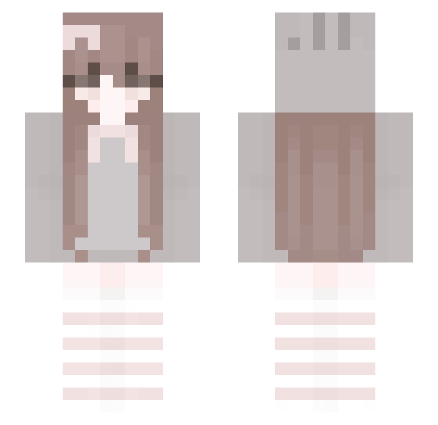 Leylinnn Minecraft skin, front and back view