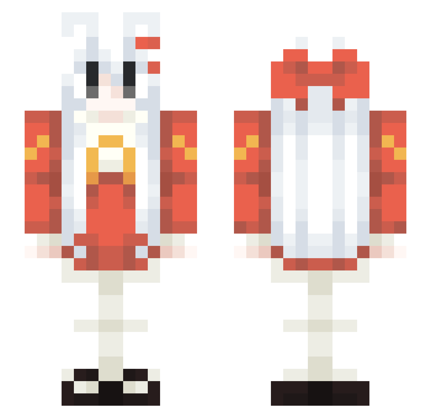 JuvenileActor Minecraft skin, front and back view