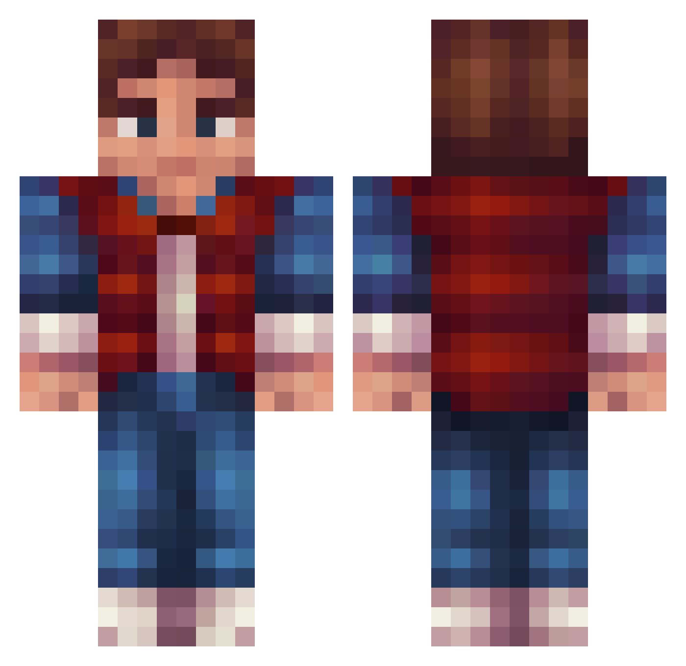 berryboy10 Minecraft skin, front and back view