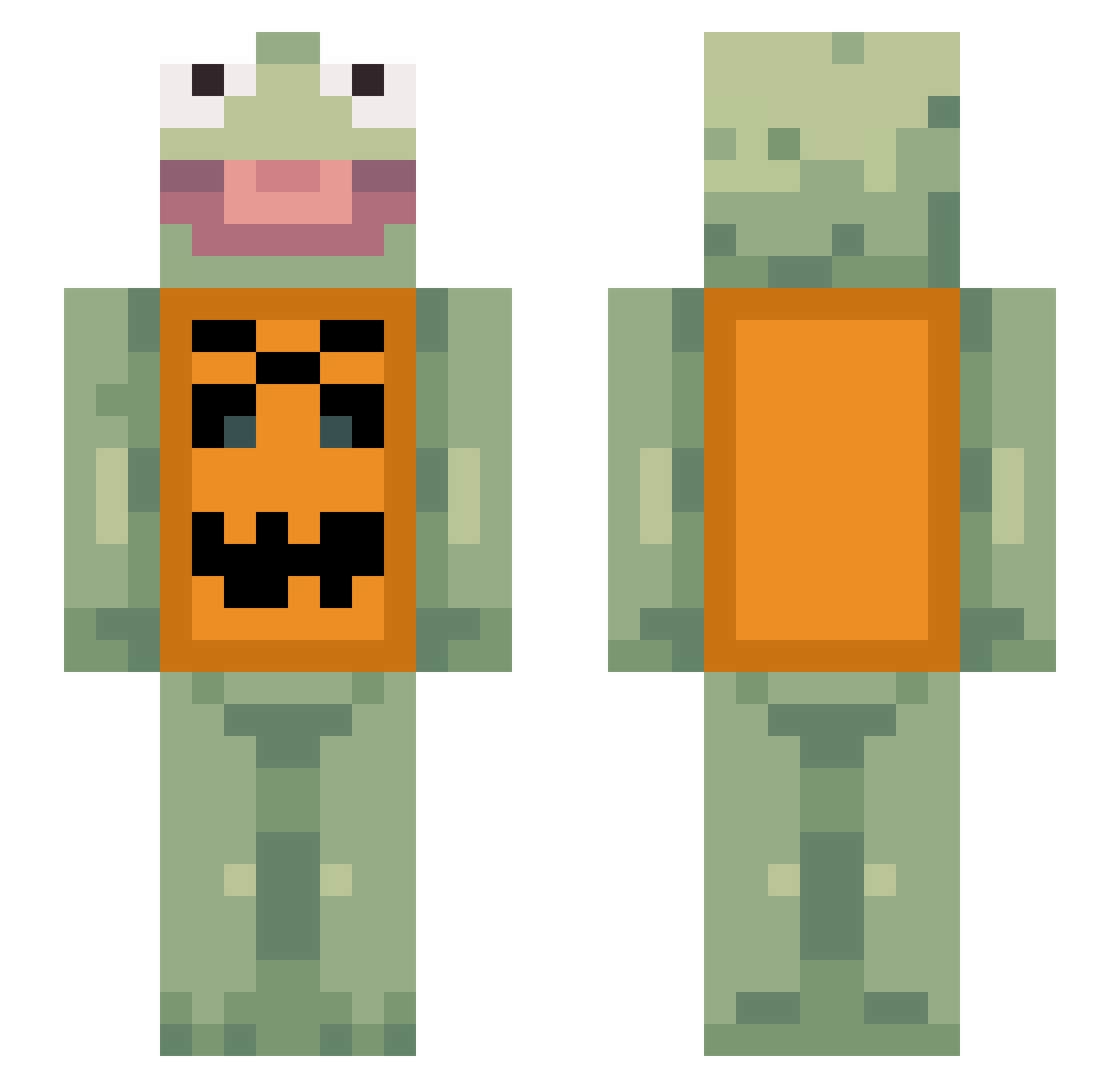 frizzleliz Minecraft skin, front and back view