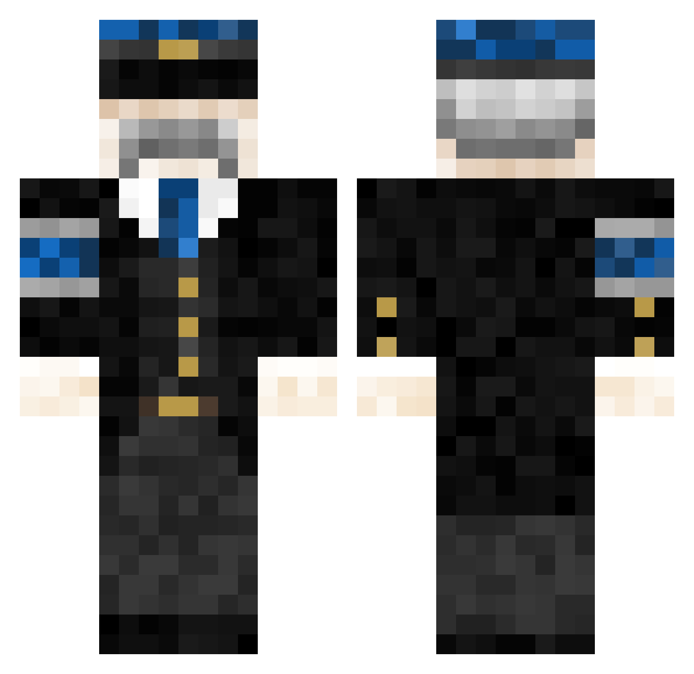 Guatelinac Minecraft skin, front and back view