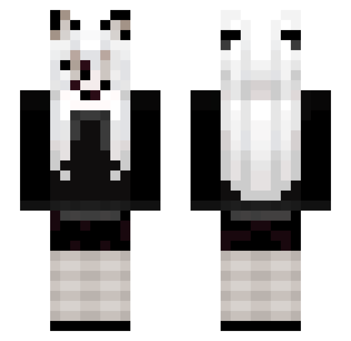 sifest Minecraft skin, front and back view