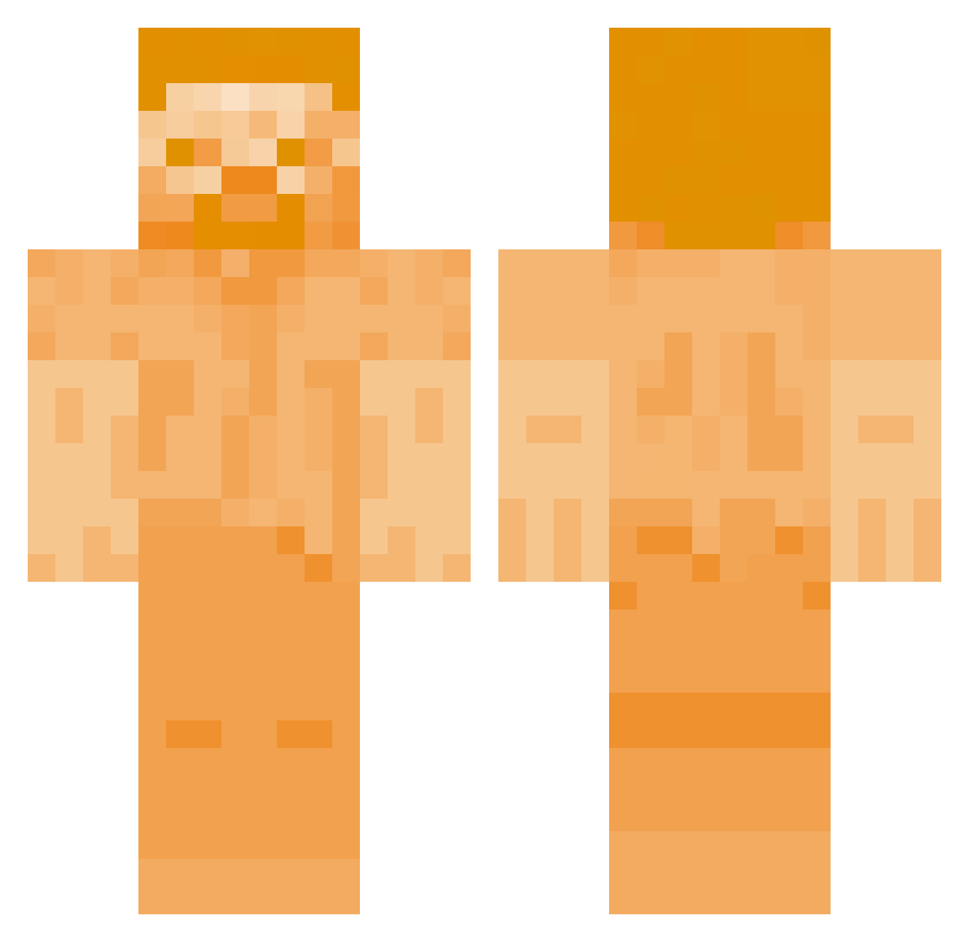 Jake3798 Minecraft skin, front and back view