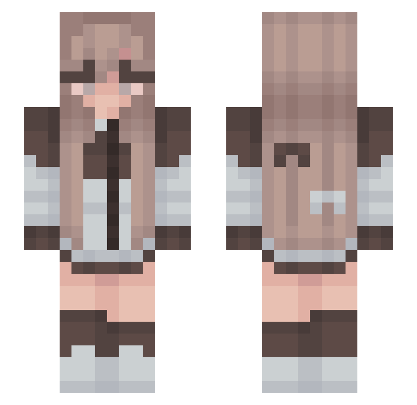 Stachol Minecraft skin, front and back view