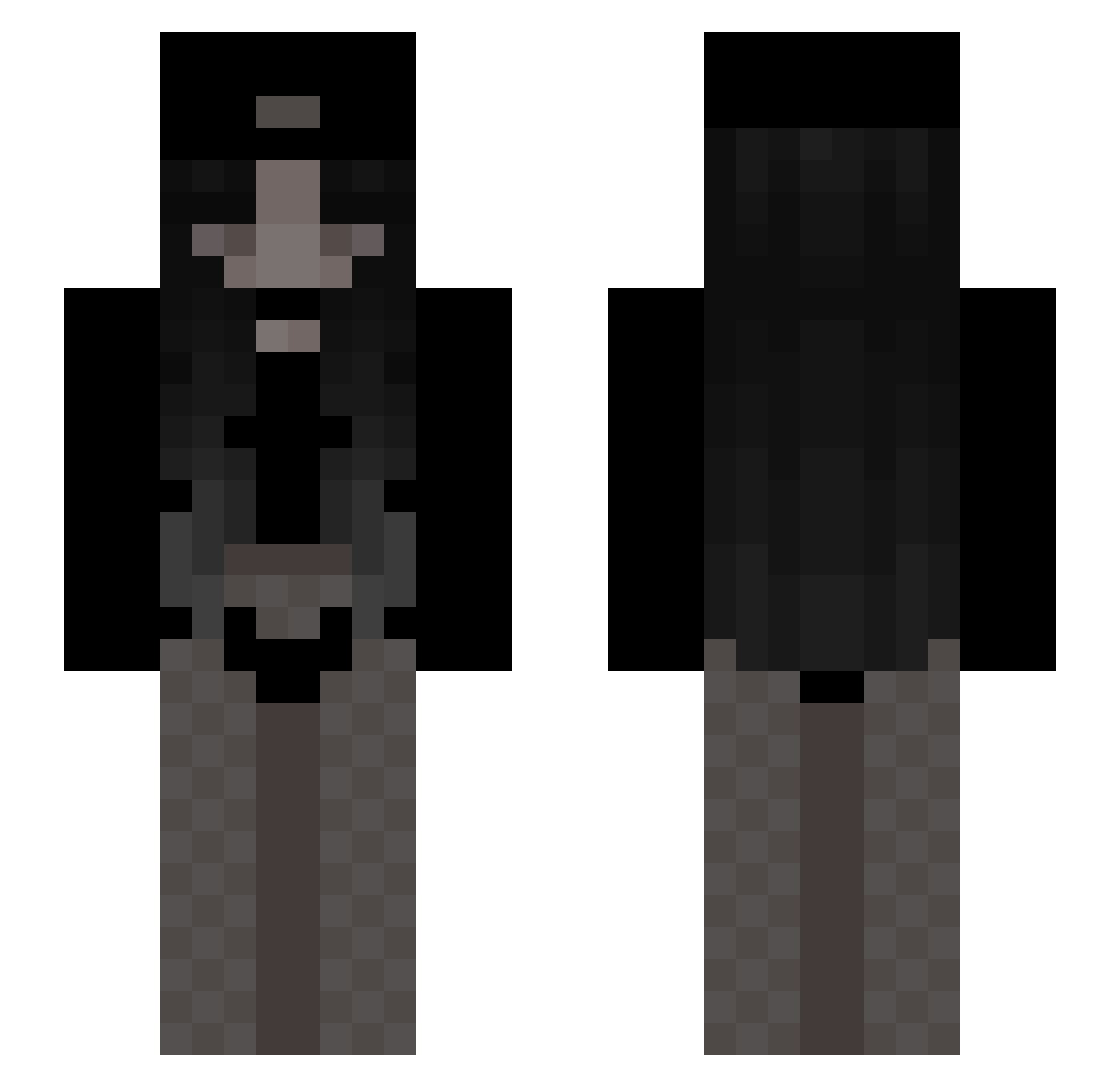 Modified_ Minecraft skin, front and back view