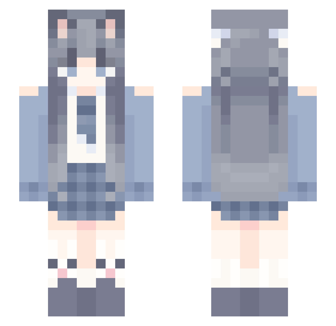 The_Lear Minecraft skin, front and back view