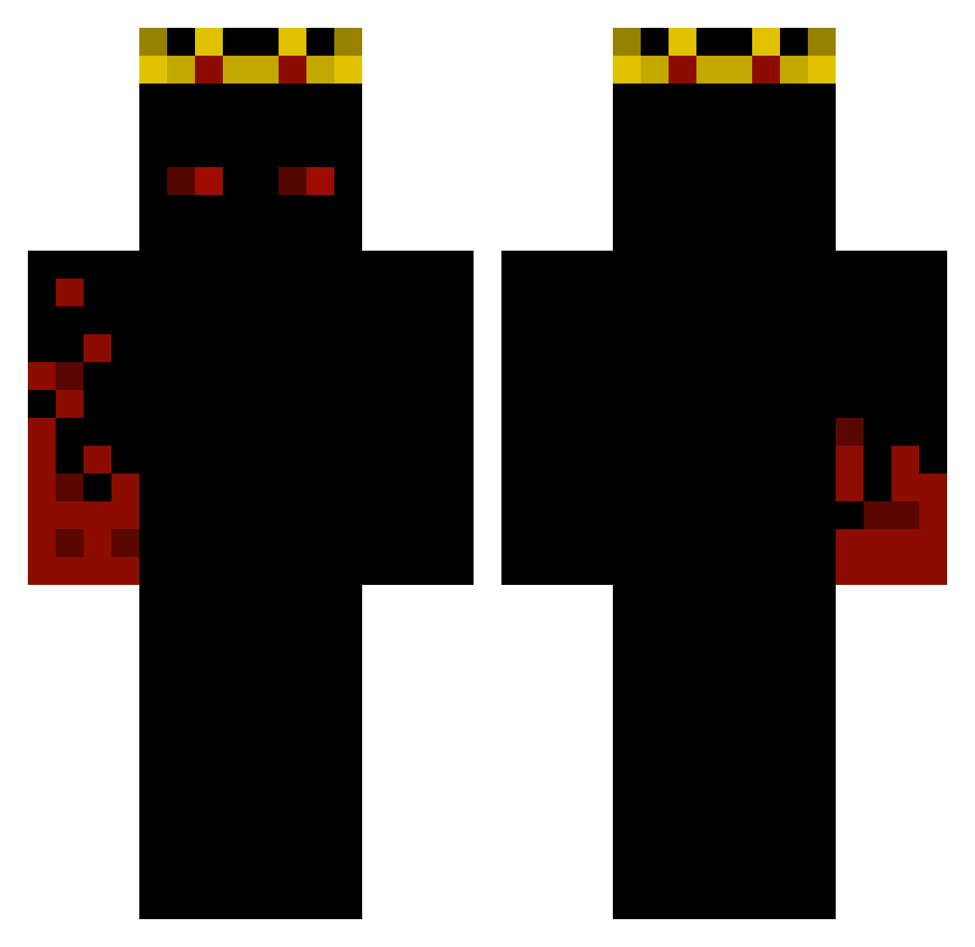YoxsenMC Minecraft skin, front and back view