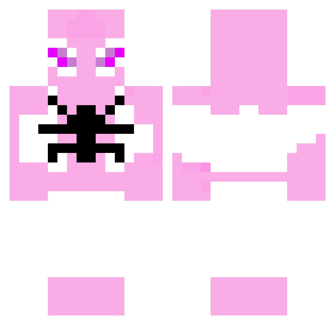 SaibotGun Minecraft skin, front and back view