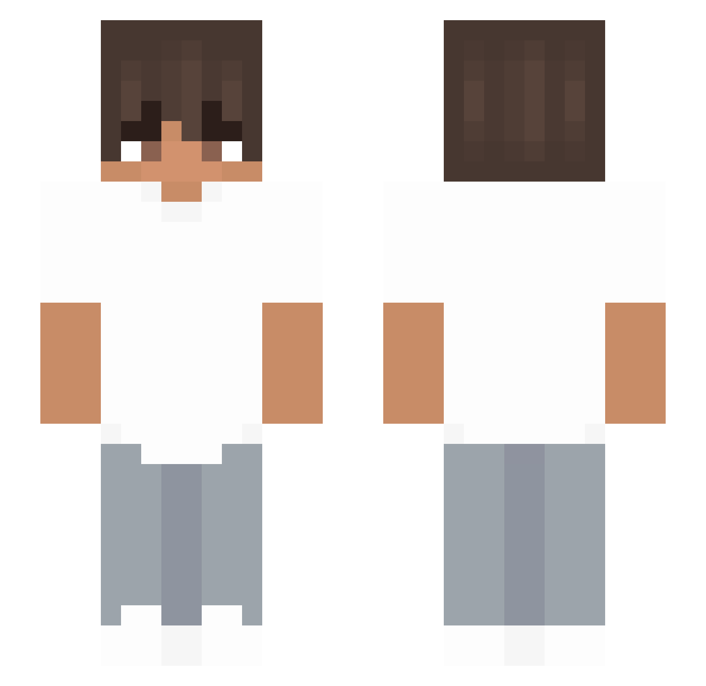 ThreeBug40311 Minecraft skin, front and back view