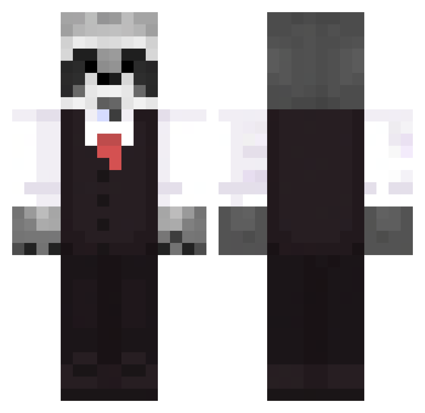 andresbella Minecraft skin, front and back view
