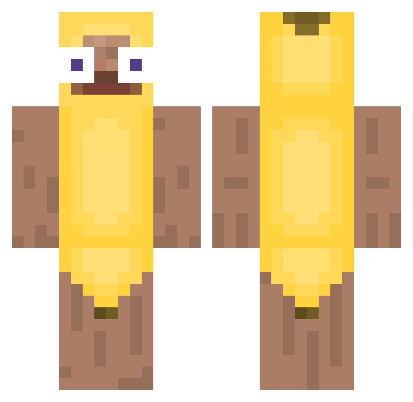thearocks Minecraft skin, front and back view