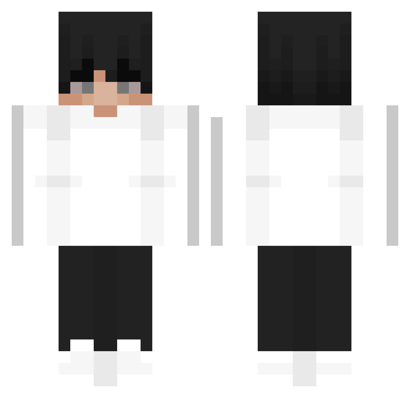 Shixxr0_ Minecraft skin, front and back view