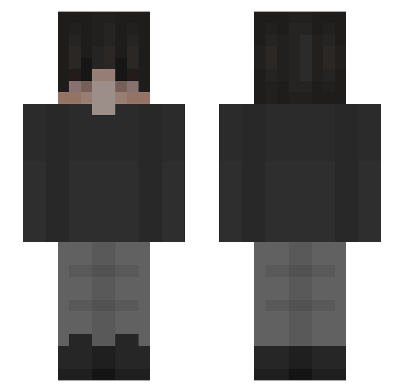 Robbzu_ Minecraft skin, front and back view