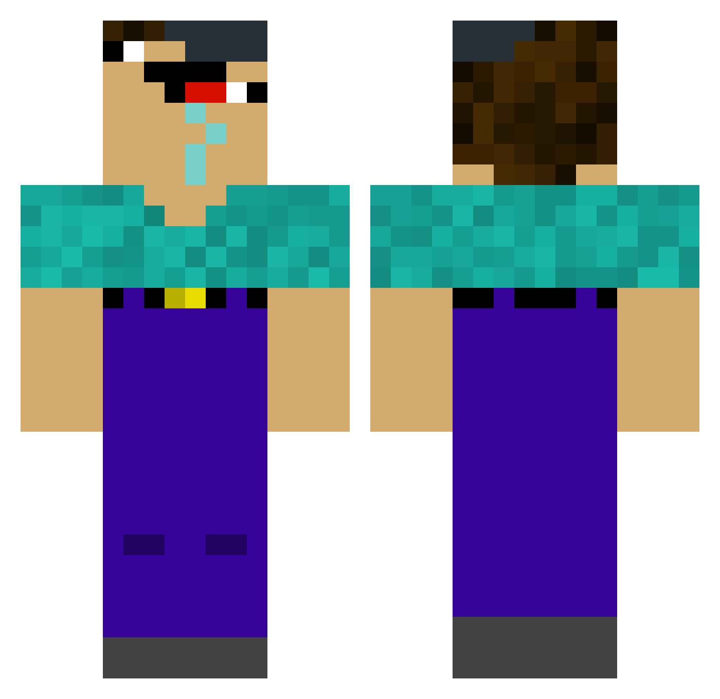 GenericHumen Minecraft skin, front and back view