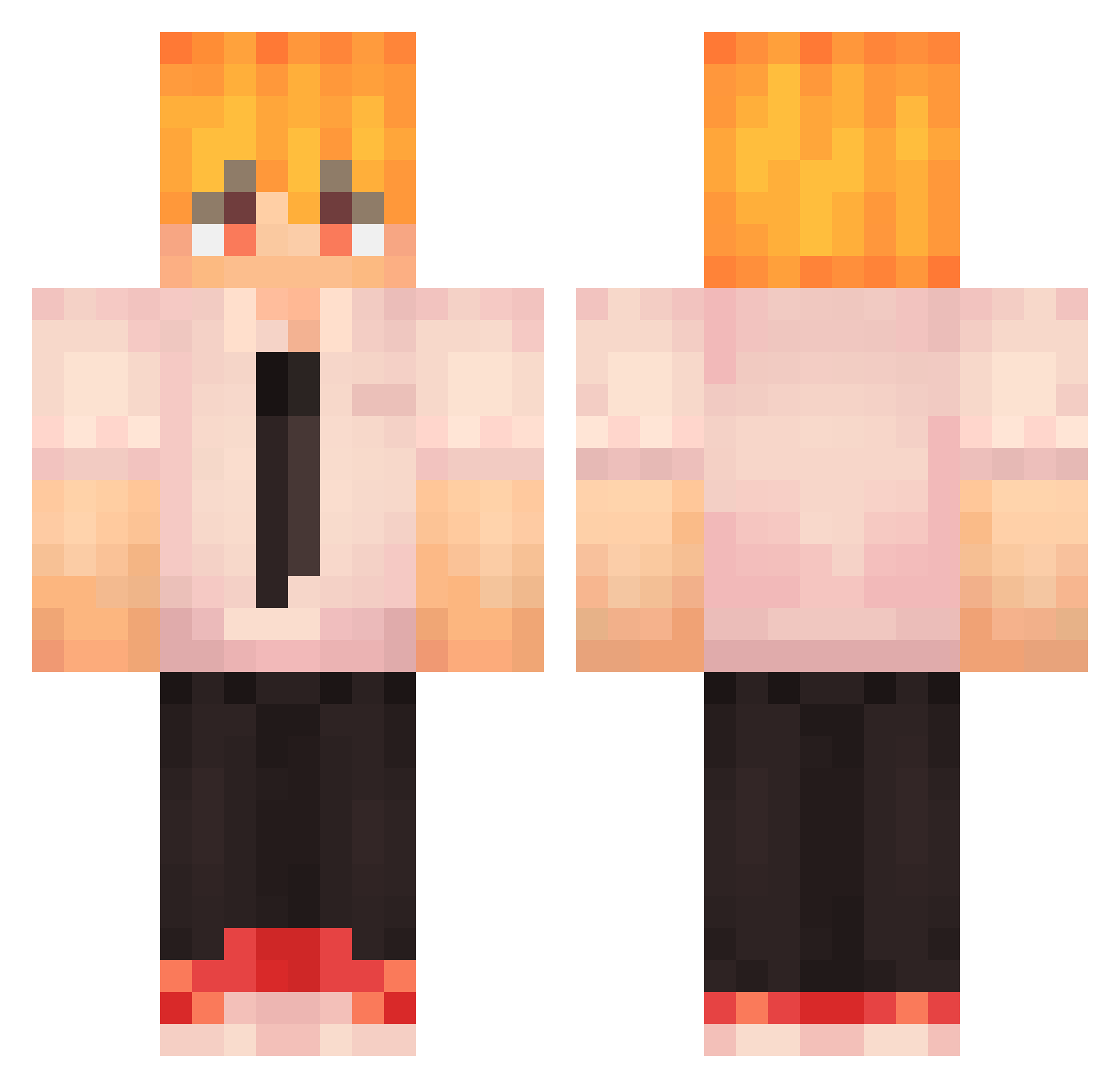 Avetar114514 Minecraft skin, front and back view