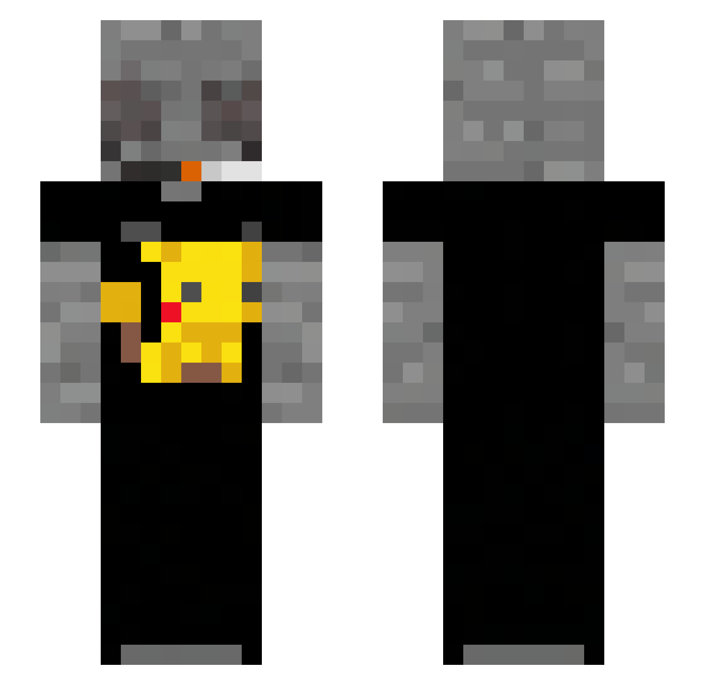 albrtk Minecraft skin, front and back view