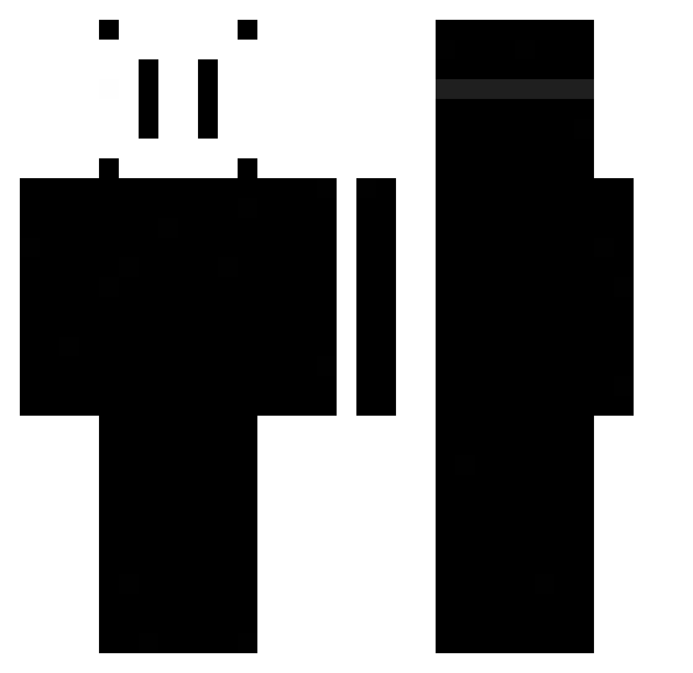 CleverFishy Minecraft skin, front and back view