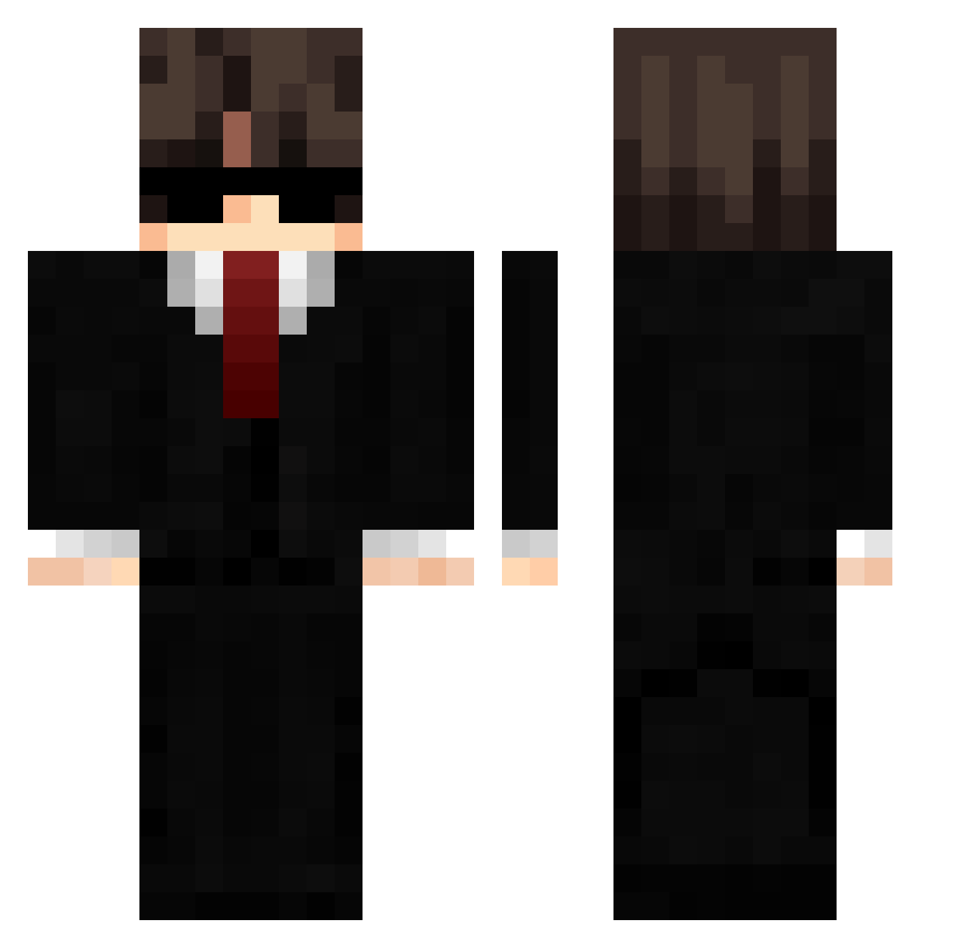 unendlich04 Minecraft skin, front and back view