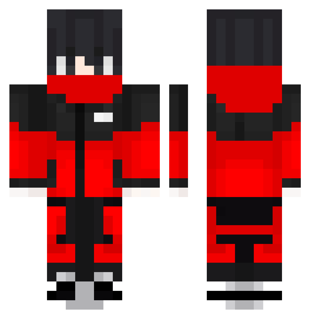 thakashi Minecraft skin, front and back view