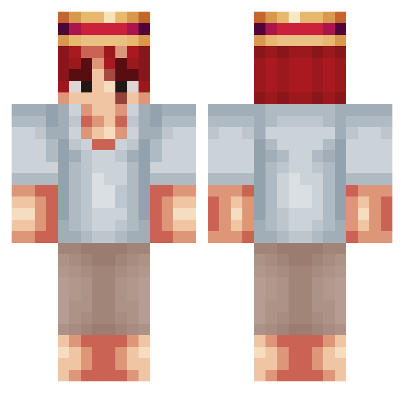 FqtchSmallpp Minecraft skin, front and back view