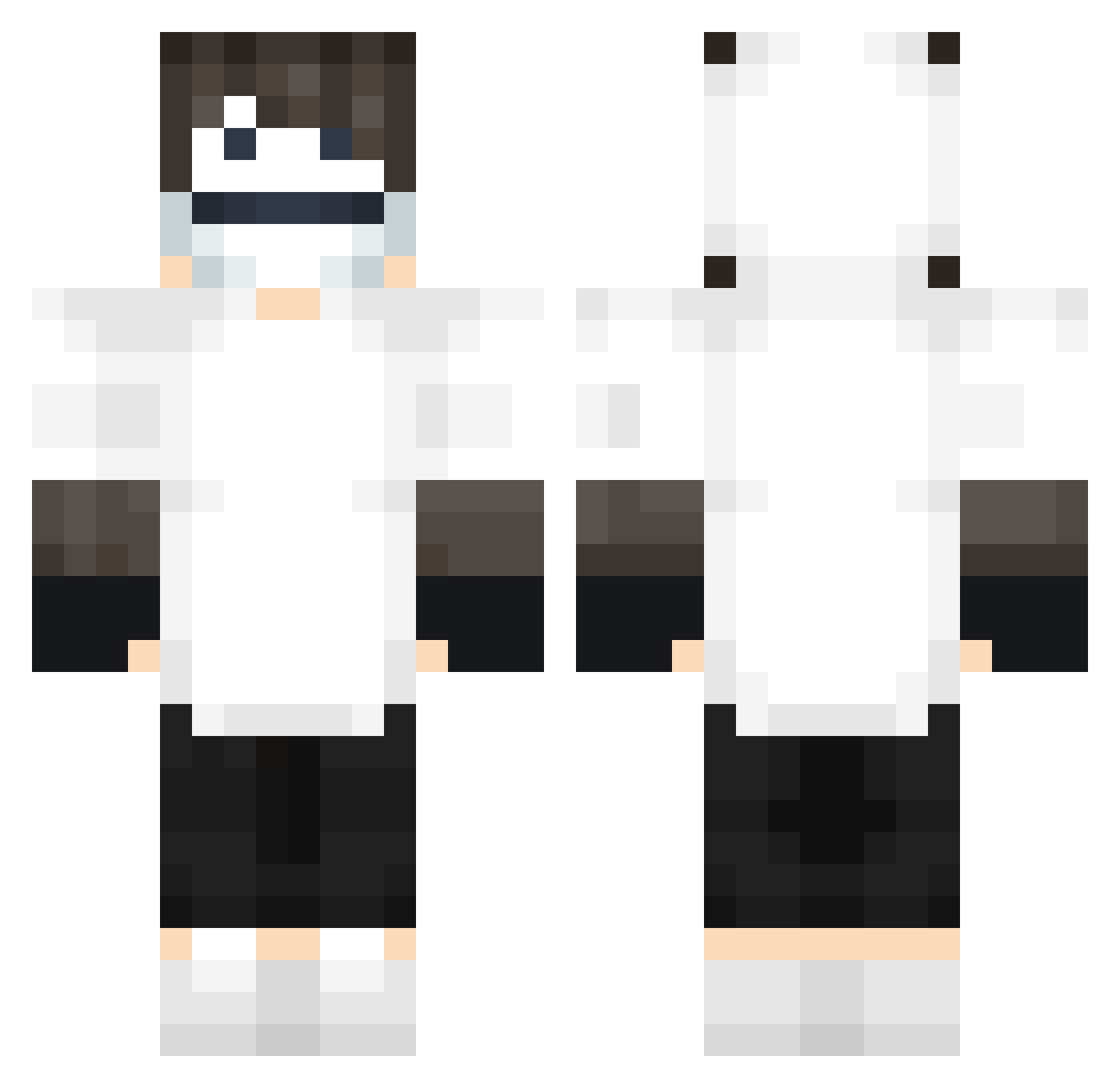 shivji Minecraft skin, front and back view