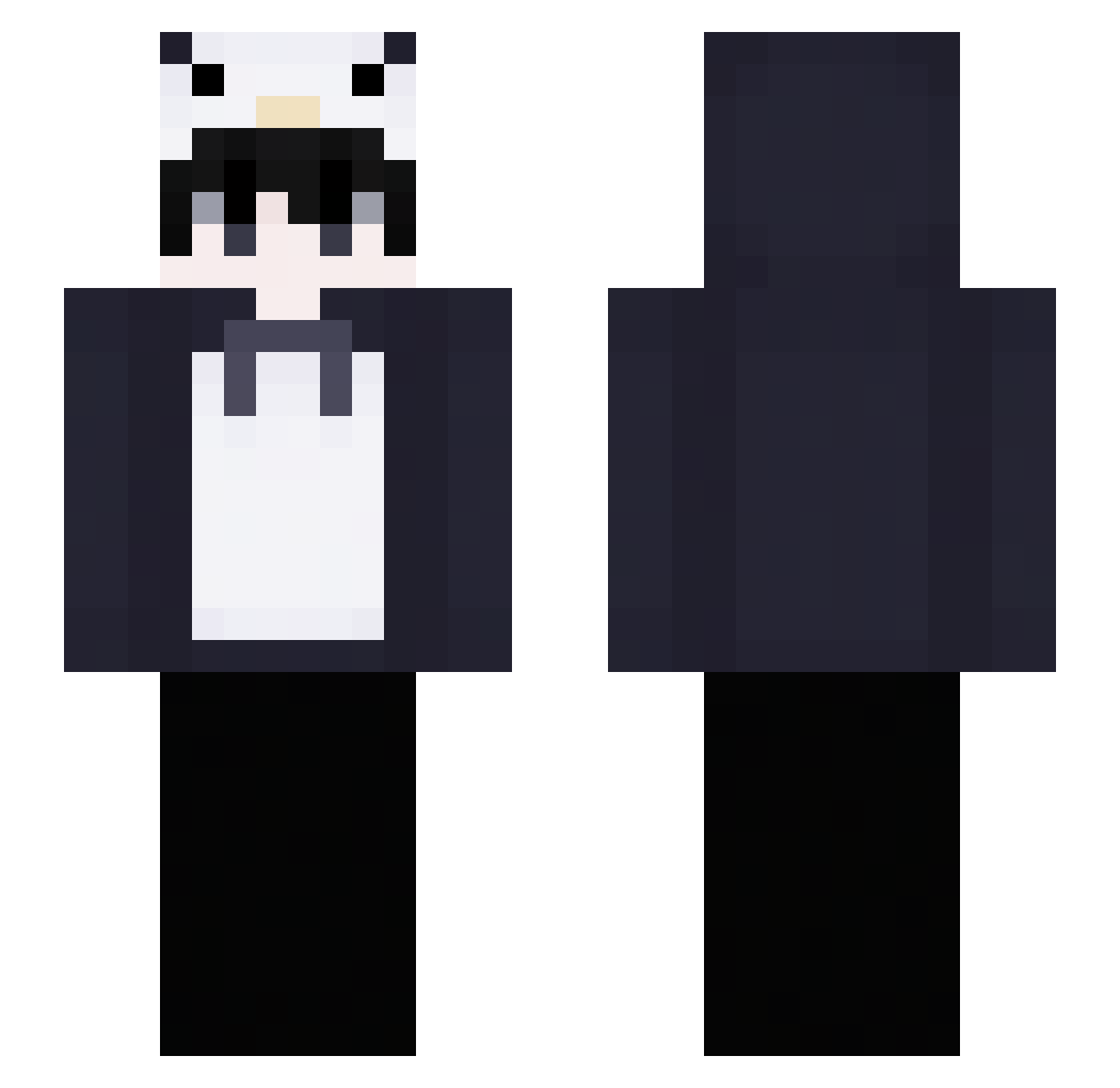 caput Minecraft skin, front and back view