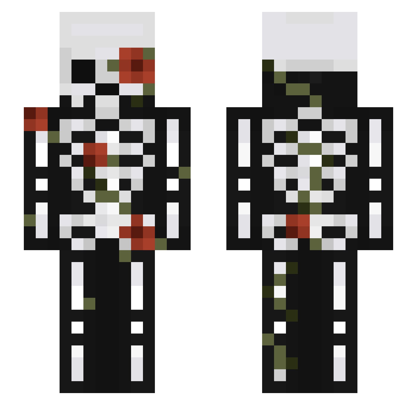 sheepxo Minecraft skin, front and back view