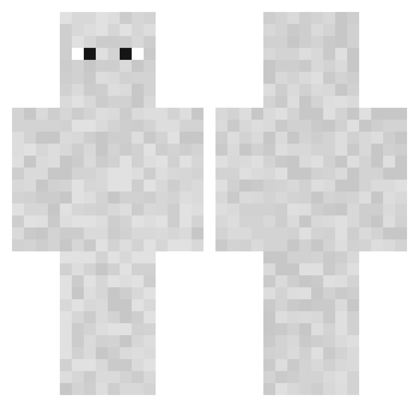 bigmogyienergy Minecraft skin, front and back view