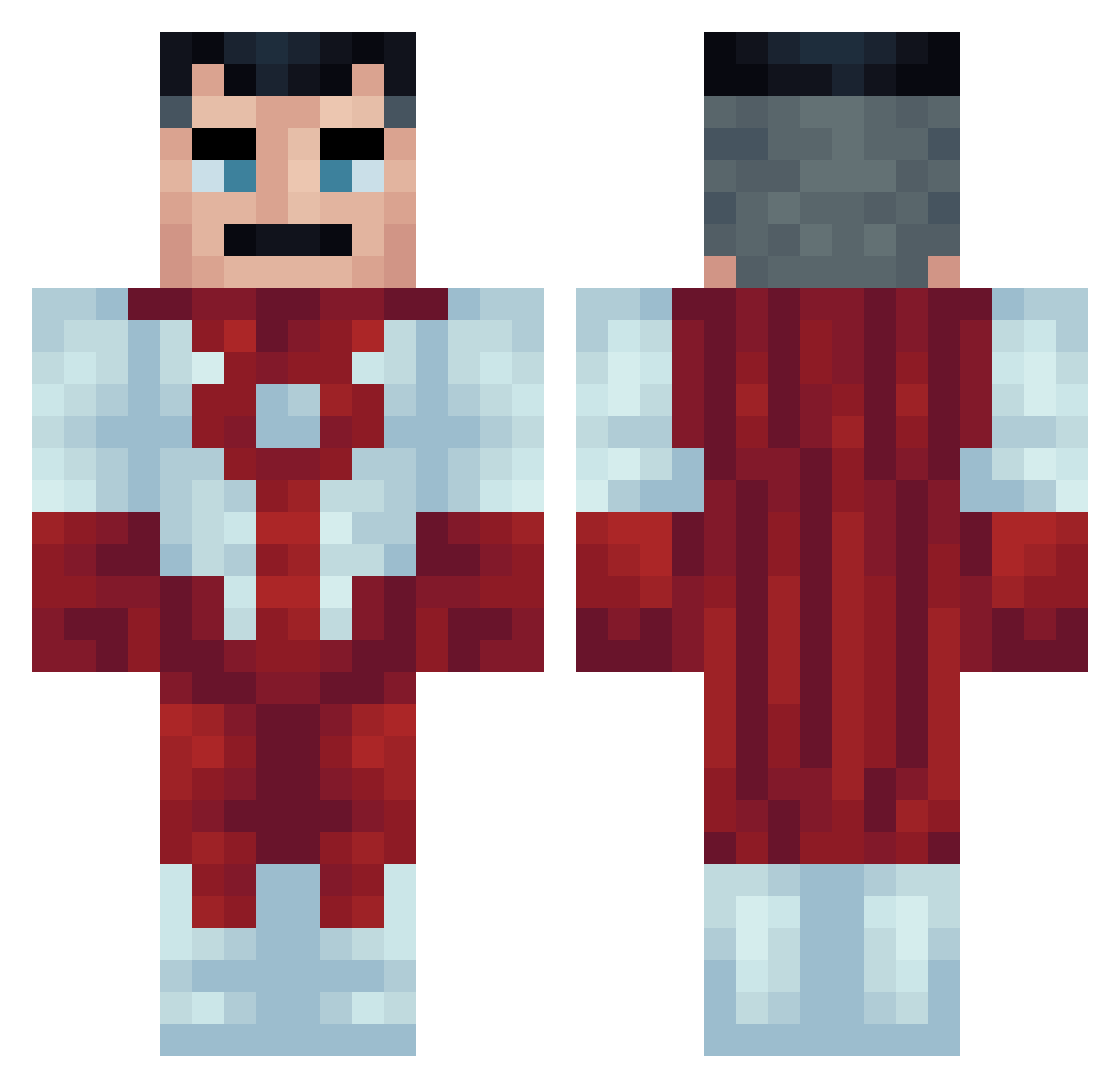 Ph00d00 Minecraft skin, front and back view