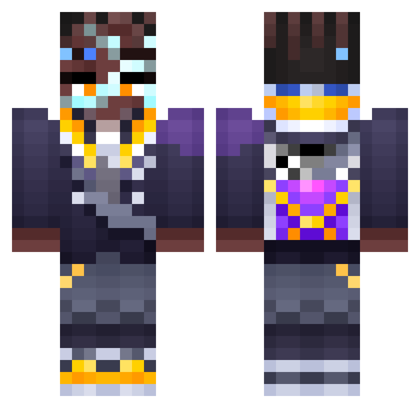 S0me0neHere Minecraft skin, front and back view