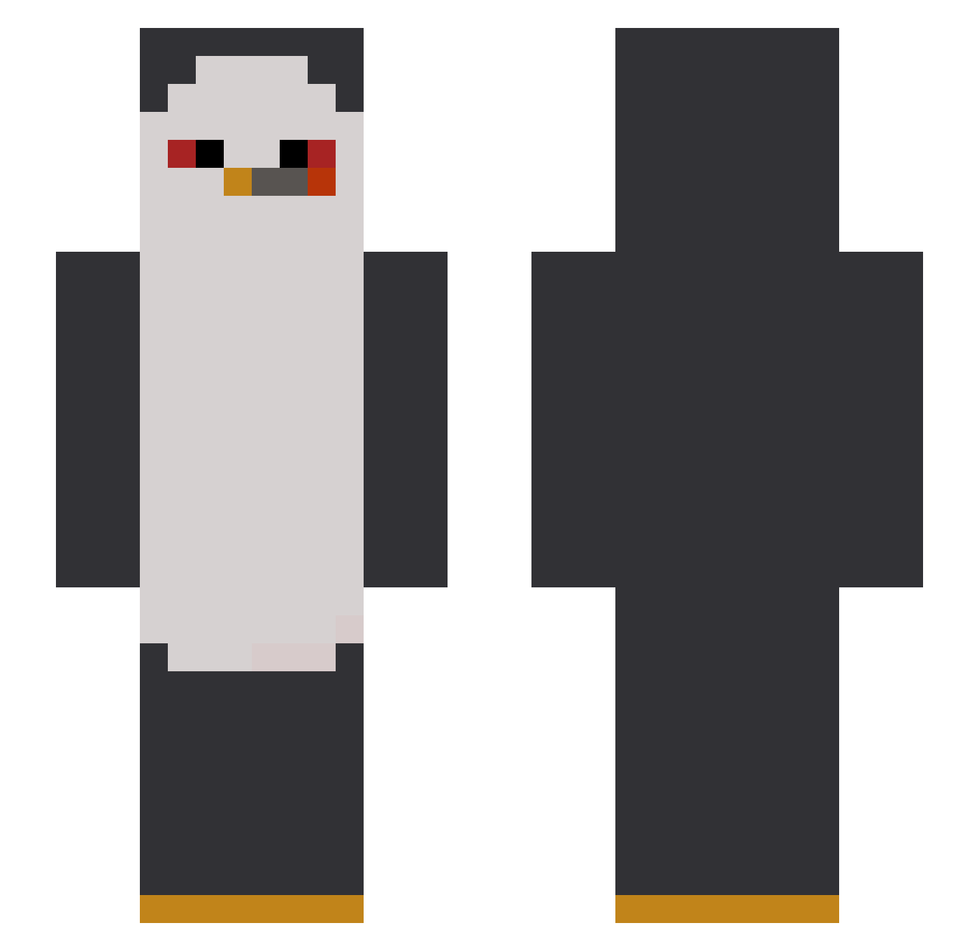 xinifzz Minecraft skin, front and back view