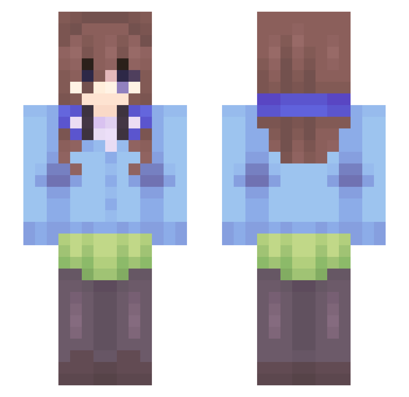 pralka_2145 Minecraft skin, front and back view