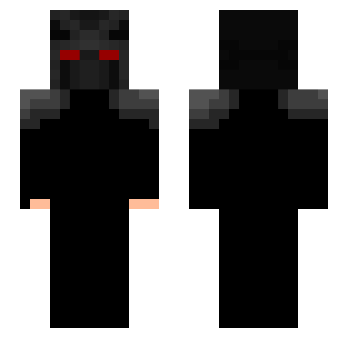 RZEEPA Minecraft skin, front and back view