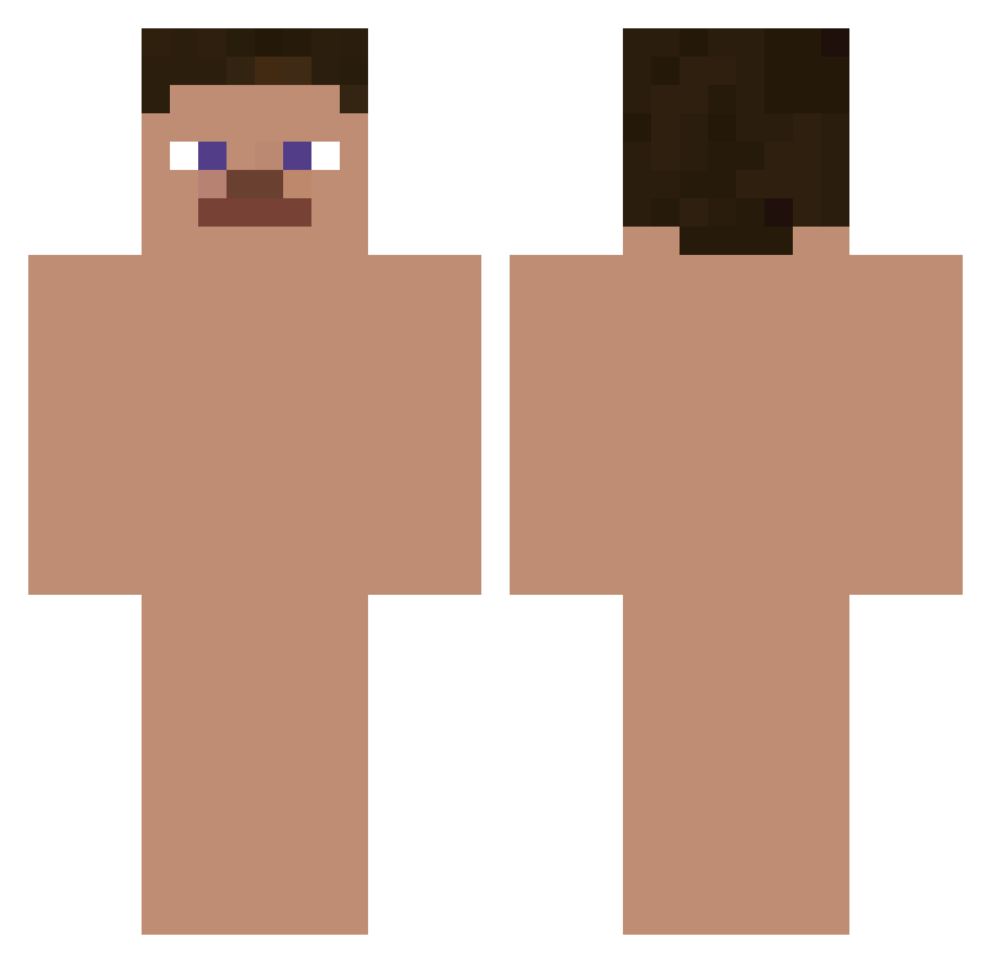 SkinithyBones Minecraft skin, front and back view