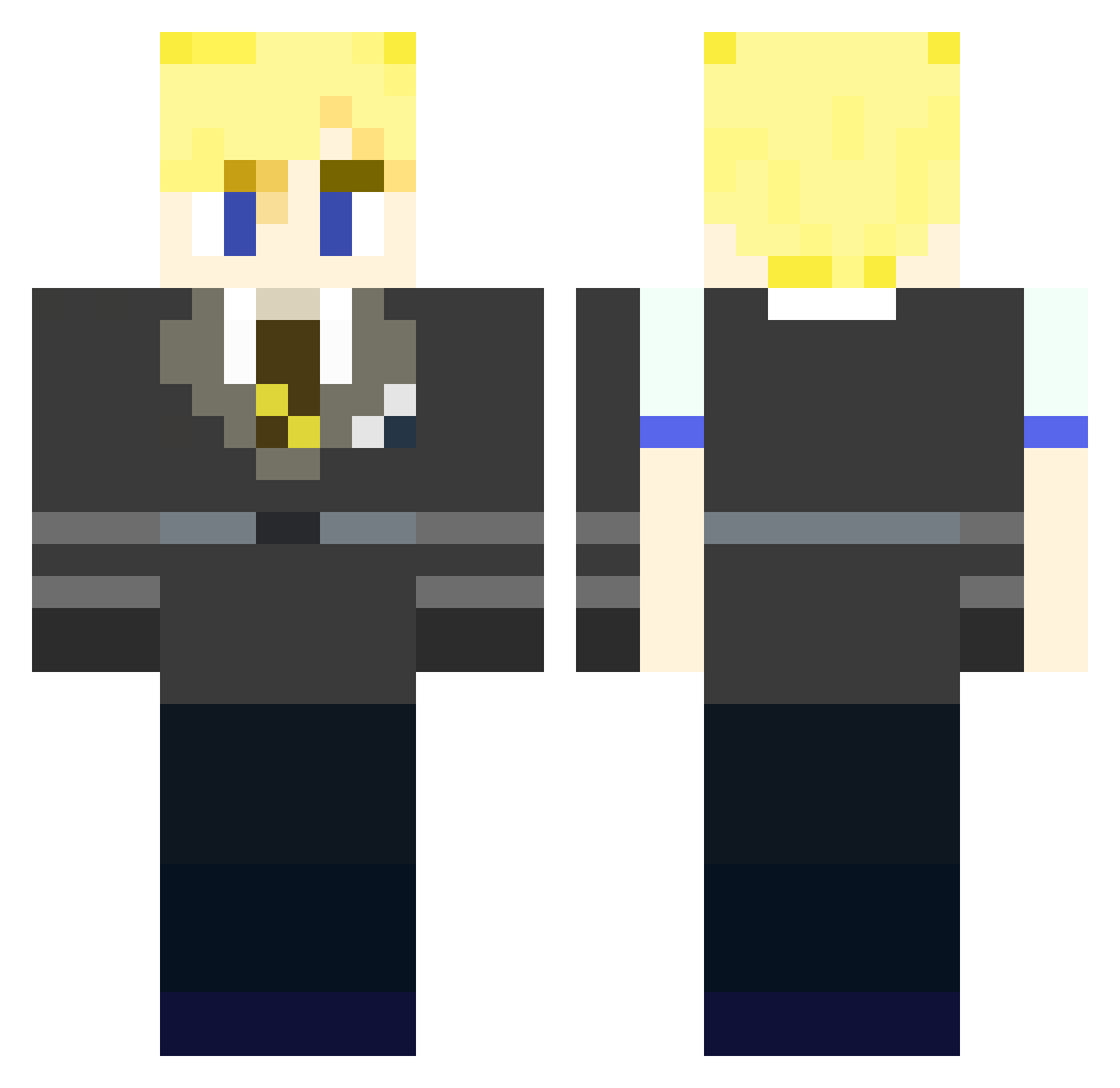 uoypoto Minecraft skin, front and back view