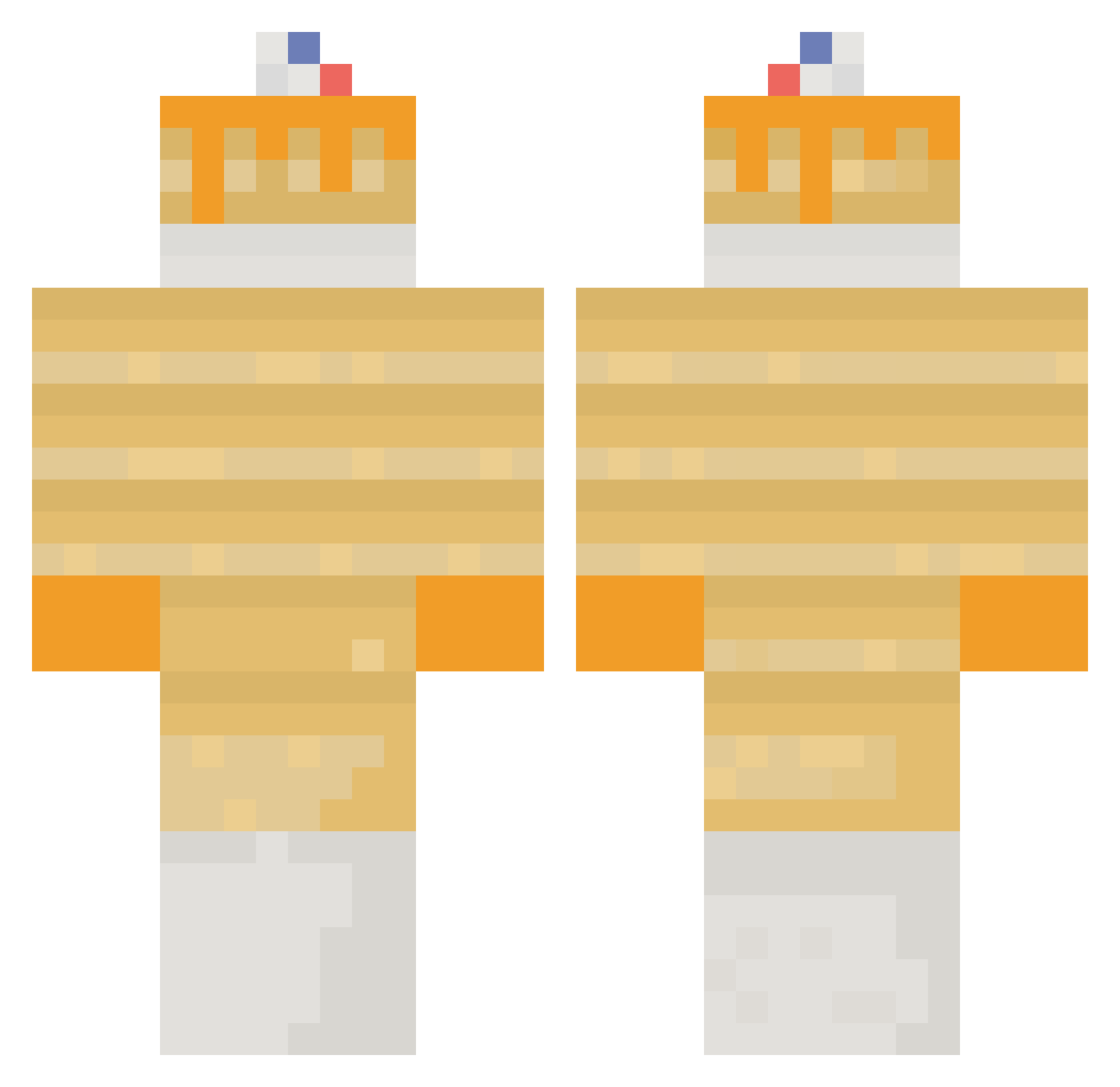 zyvwx Minecraft skin, front and back view