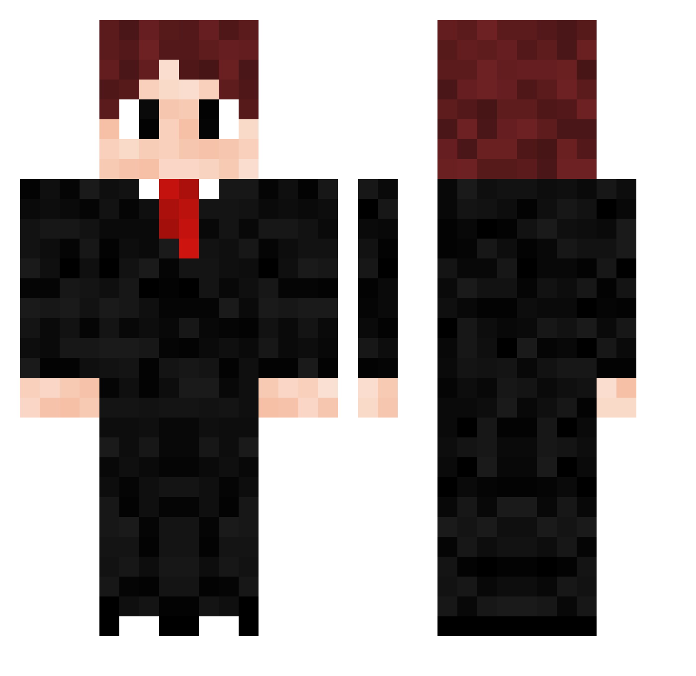 sinopod002 Minecraft skin, front and back view